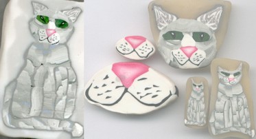 cat polymer clay cane