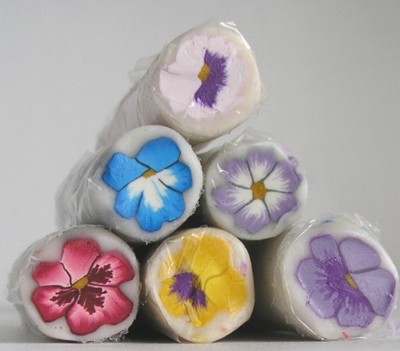 pansy polymer clay canes